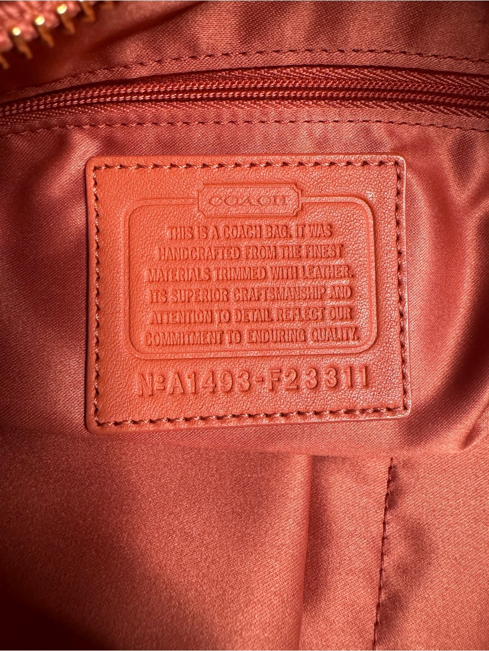 Coach Ashley Orange Tote with Wallet - Picture 7 of 15
